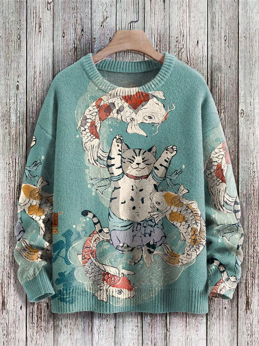 Sakura | Japanese Style Cat Art Pullover