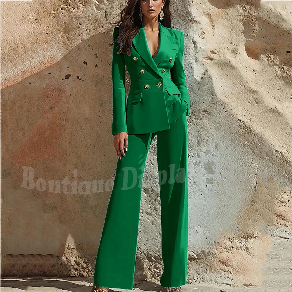 Charlotte | Peak Lapel Double-Breasted Business Suit