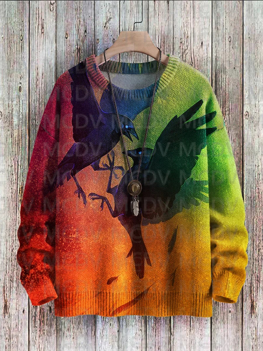 Palette | Multicolor Art Print Knit Pullover