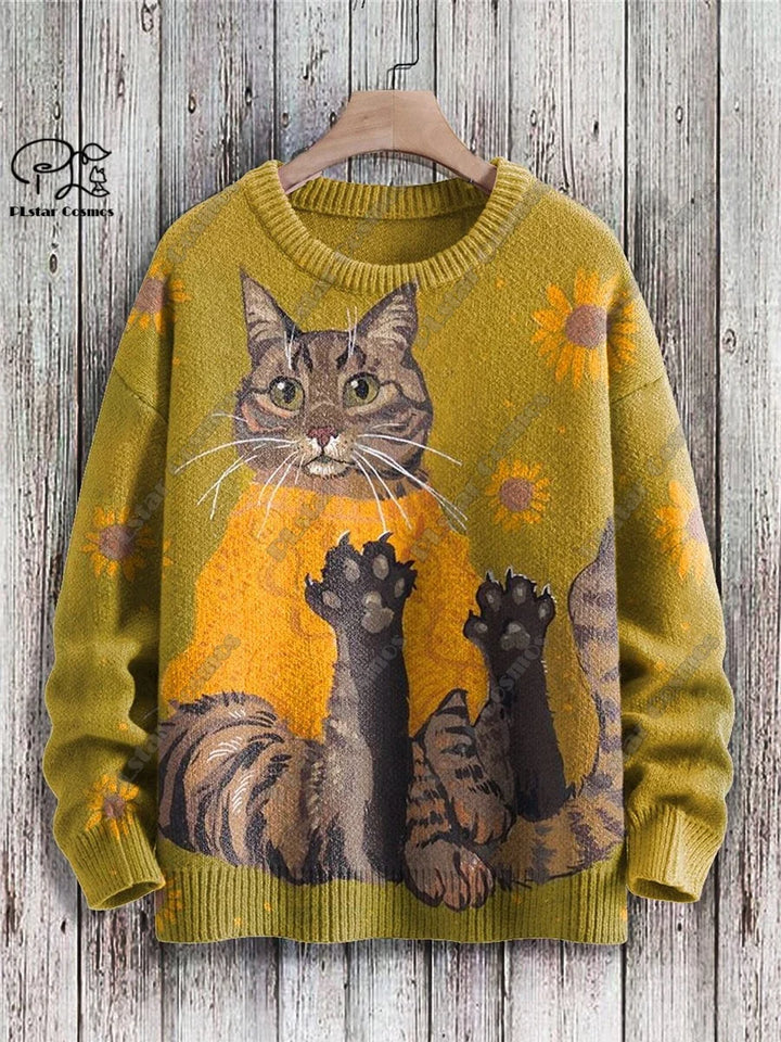 Luna | Cute Cat 3D Print Pullover