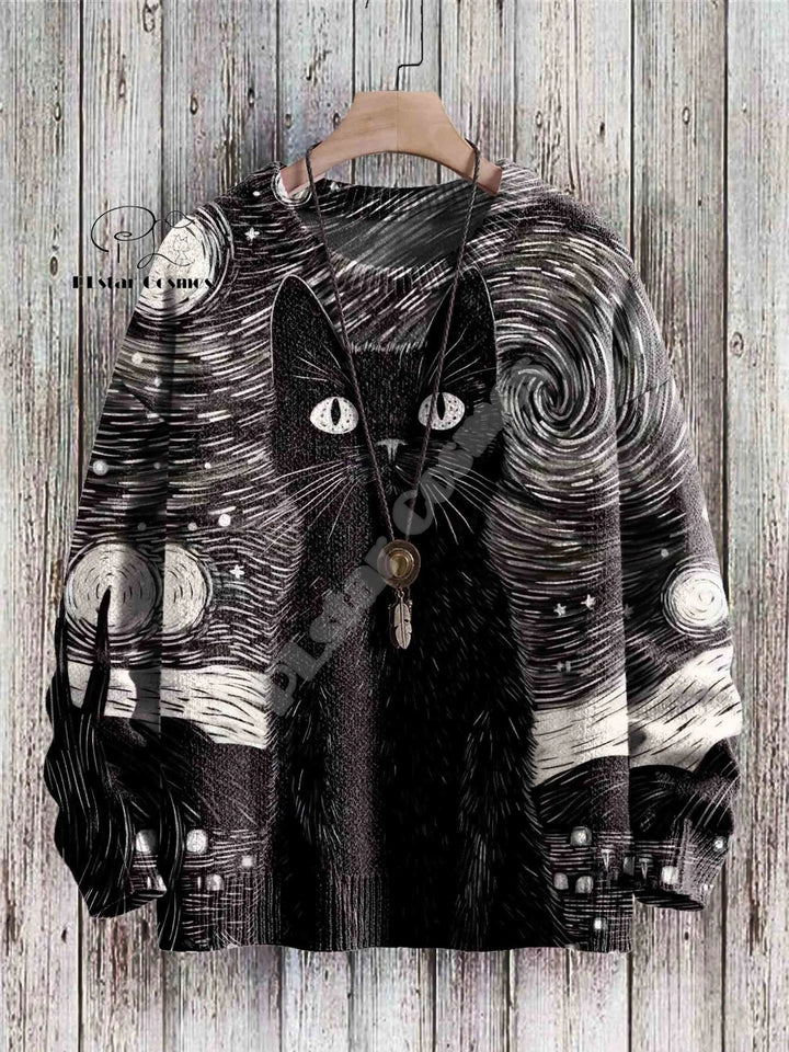 Noel | Christmas Cat Graffiti Pullover