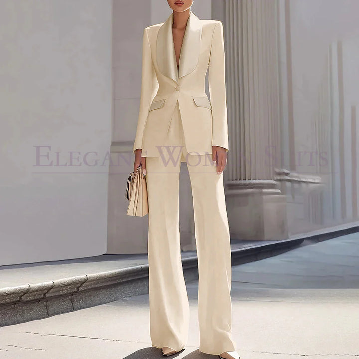 Grace | Shawl Lapel One-Button Luxury Blazer Suit