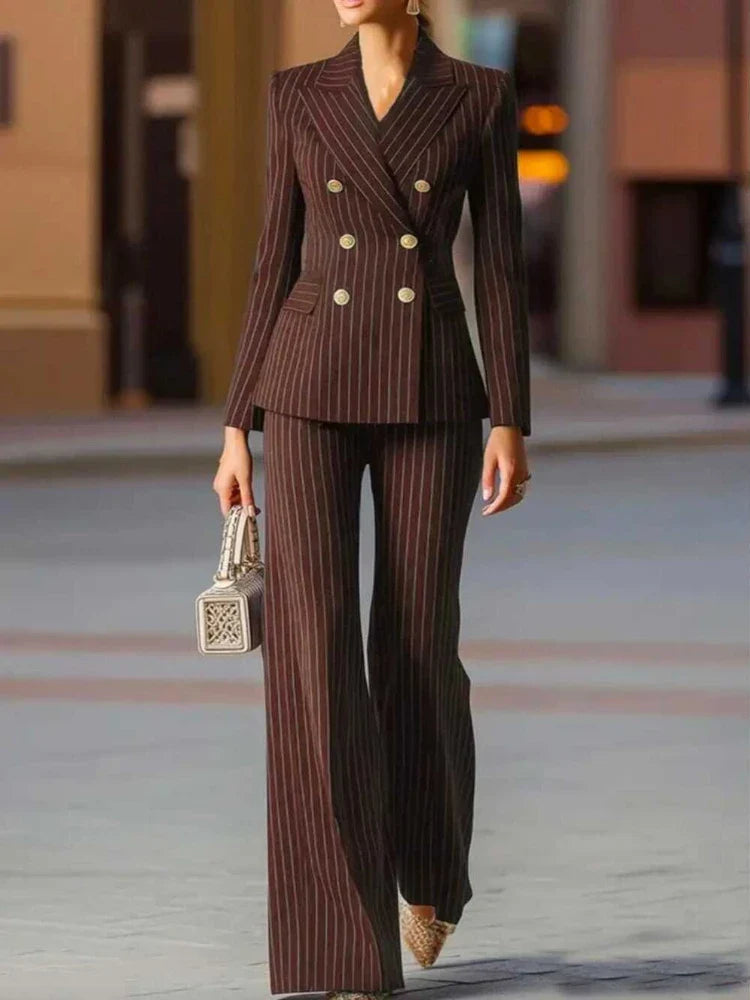 Eleanor | Classic Striped Business Blazer Suit