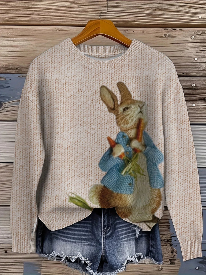 Willow | Animal Print Round-Neck Pullover