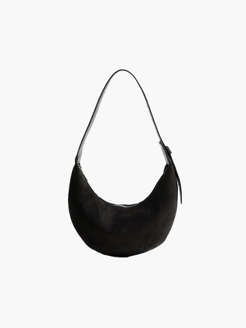 Lene | Suede Half-Moon Bag