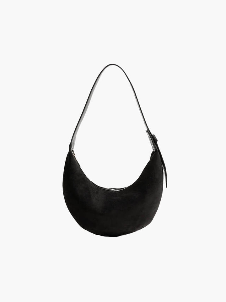 Lene | Suede Half-Moon Bag