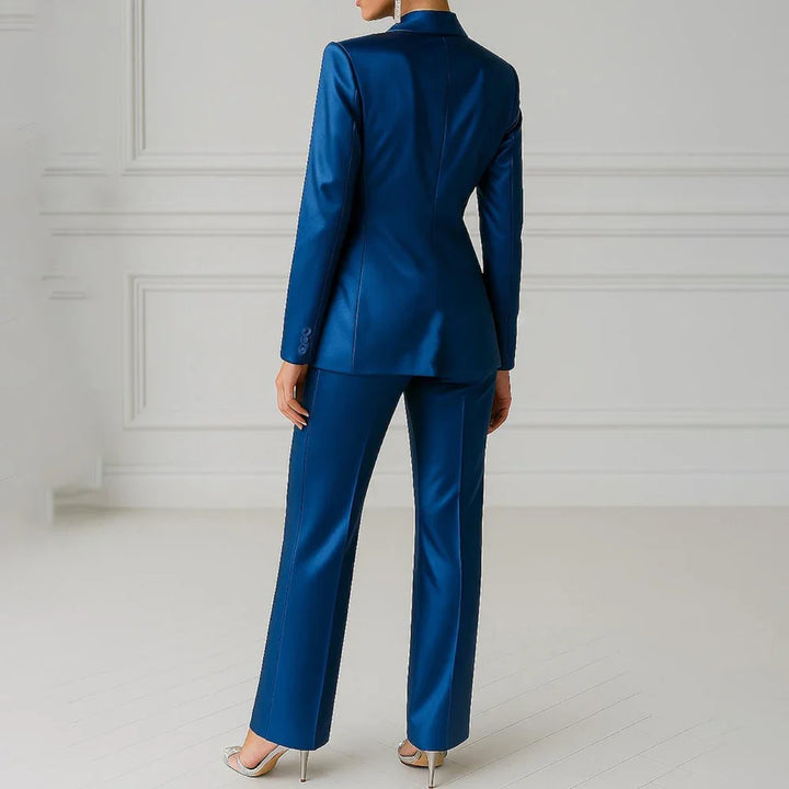Sophia | Royal Blue One-Button Slim Blazer Suit