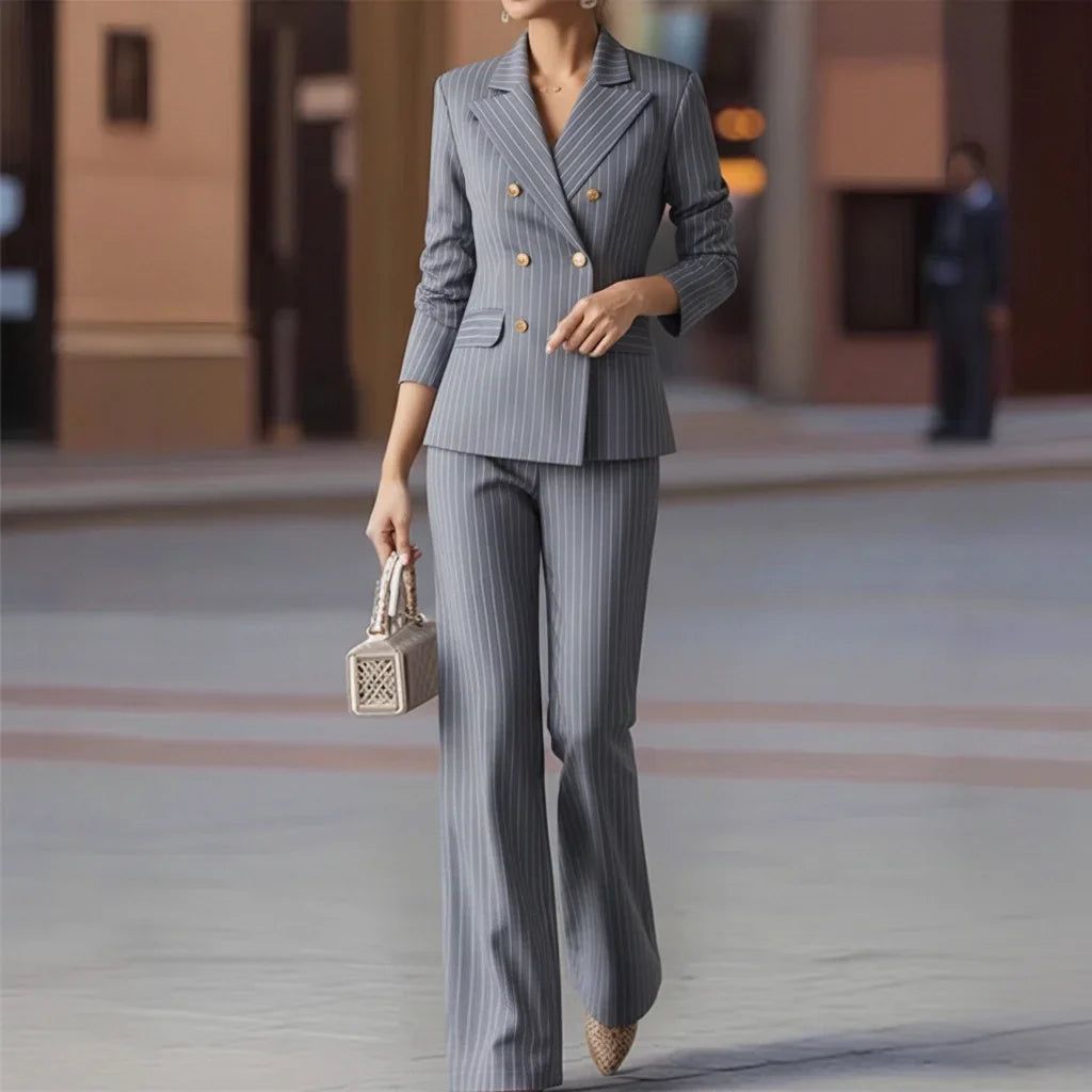 Eleanor | Classic Striped Business Blazer Suit