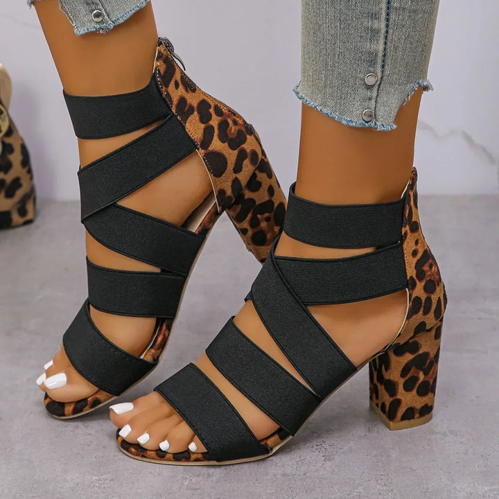 Mia | Leopard Wrap Heels