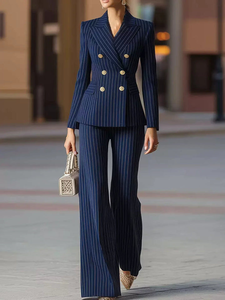 Eleanor | Classic Striped Business Blazer Suit