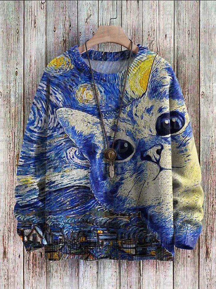 Jazz | Cat Music Moon Cow Art Pullover