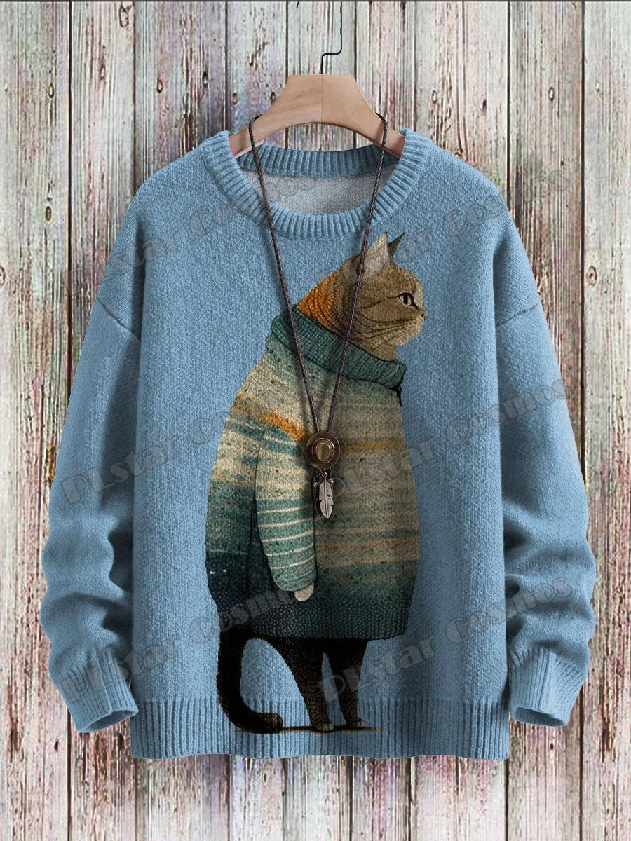Soleil | Black Cat Sunflower Art Pullover