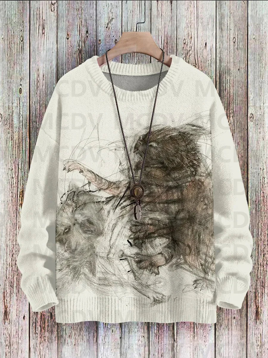 Blossom | Black Cat Flower Birds Pullover