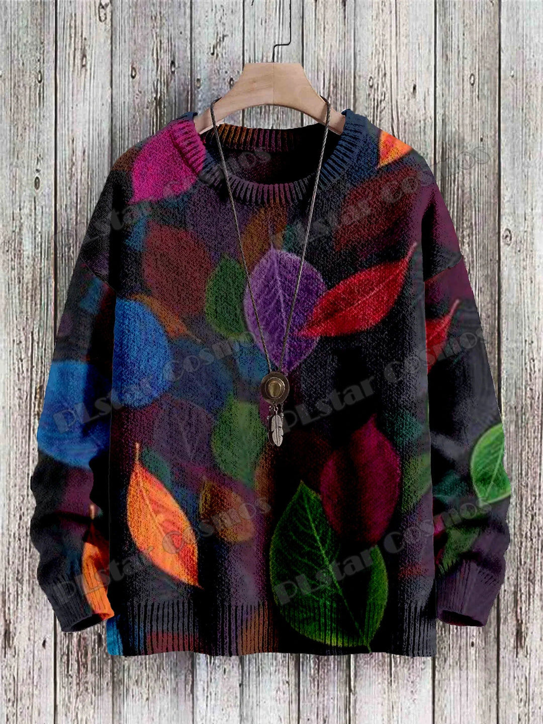 Nebula | Rainbow Swirl Art Knit Pullover