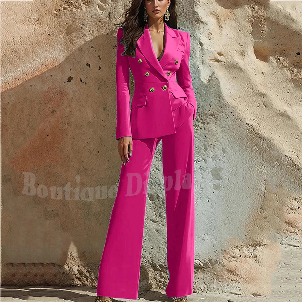 Charlotte | Peak Lapel Double-Breasted Business Suit