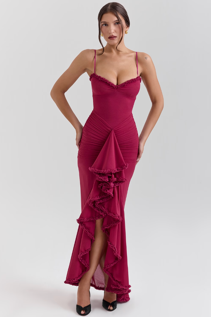 Alexandra™ | Women's Wedding Guest Lace Ruched Dress