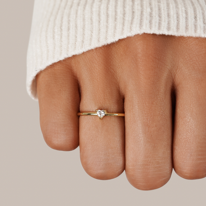Emmeline | Crystal Heart Ring