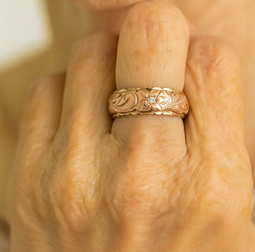 Remi | Vintage Rose Flower Gold