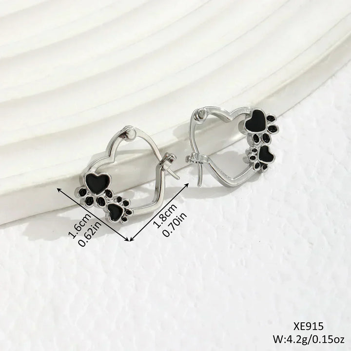 Amara™ | Heart Hoop Earrings