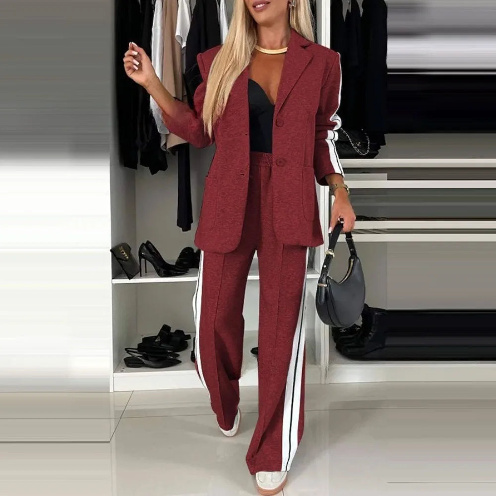 Claire | Single-Breasted High-Waist Blazer Suit