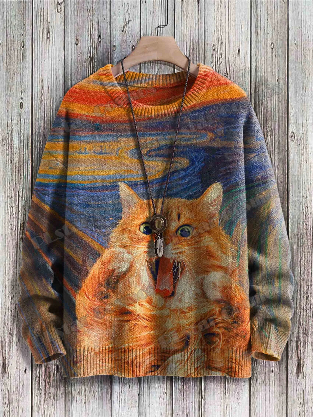 Retro | Fashion Cat 3D Knit Pullover