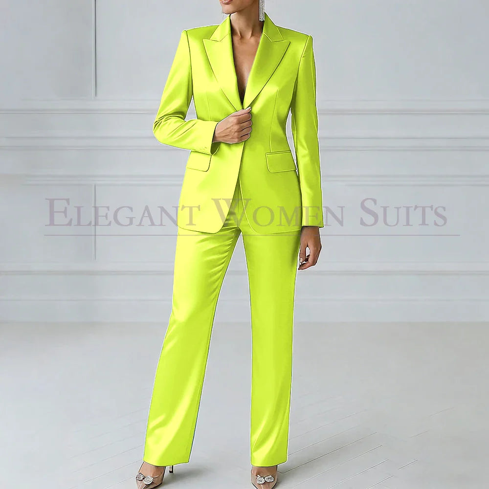 Sophia | Royal Blue One-Button Slim Blazer Suit