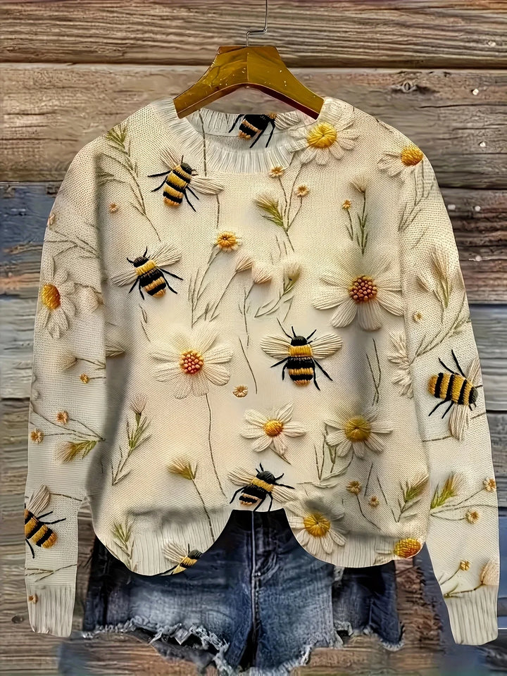 Willow | Animal Print Round-Neck Pullover