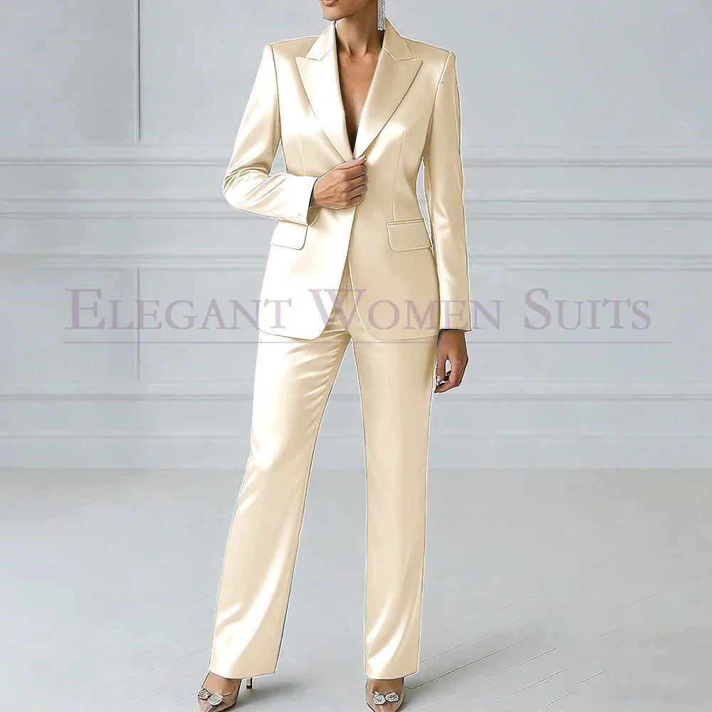 Sophia | Royal Blue One-Button Slim Blazer Suit