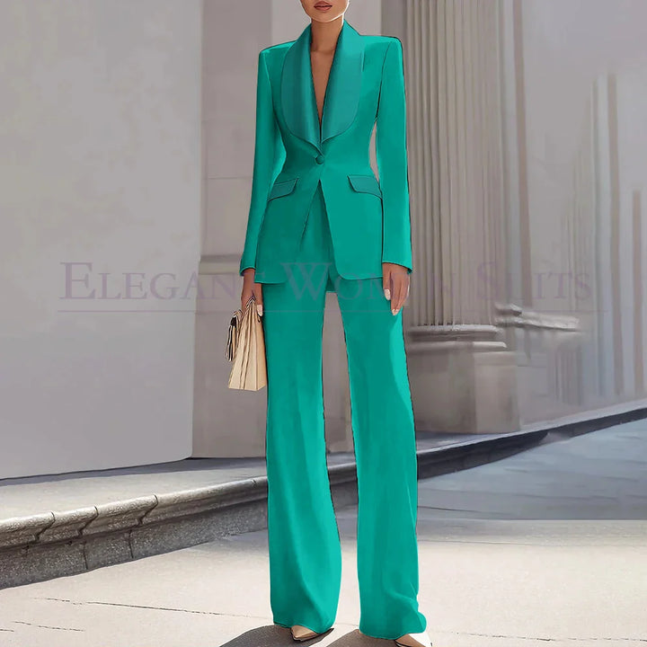 Grace | Shawl Lapel One-Button Luxury Blazer Suit