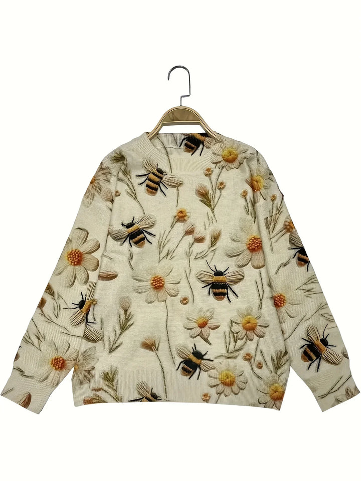 Willow | Animal Print Round-Neck Pullover