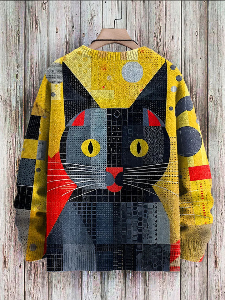 Cubist | Abstract Geometric Cat Pullover