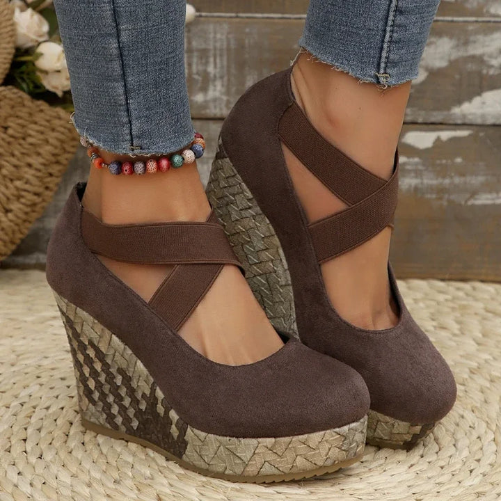 Stella | Cross-Strap Wedges
