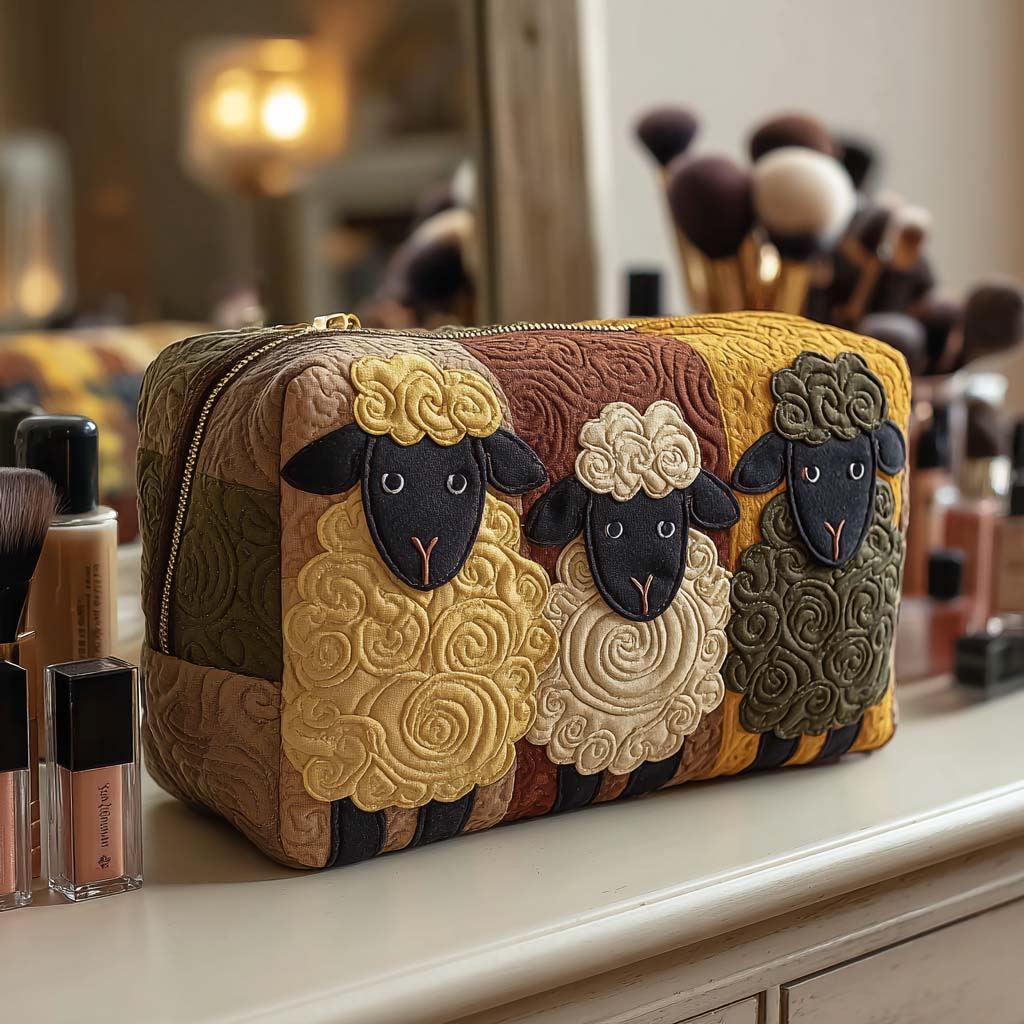 Lena | Woolly Friends Quilted Cosmetic Bag