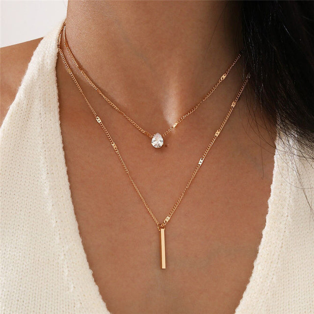 Kaila | Vintage Necklace Set with Gold Pendant