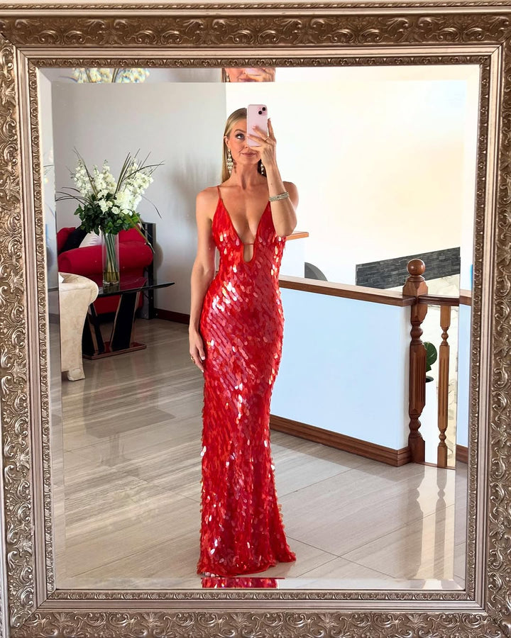 Holly™ | Women's Wedding Guest Sequin Backless Dress