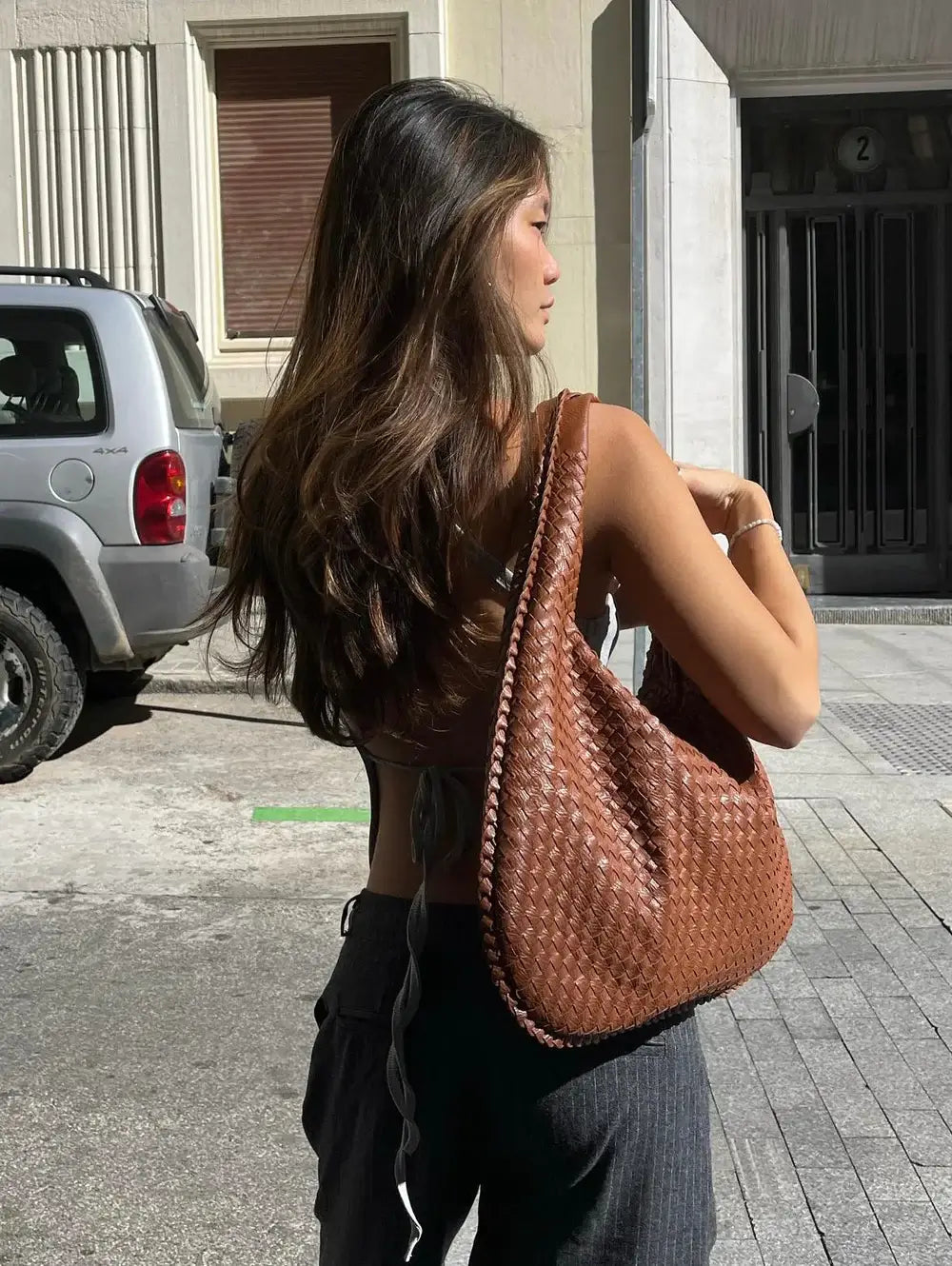 Charlyne | Large Braided Hobo Bag