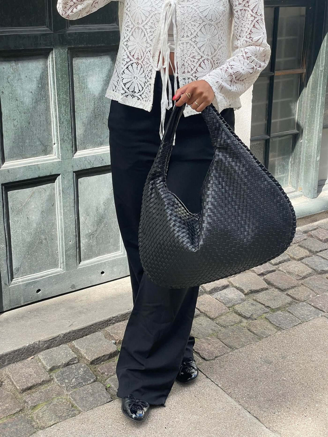 Charlyne | Large Braided Hobo Bag