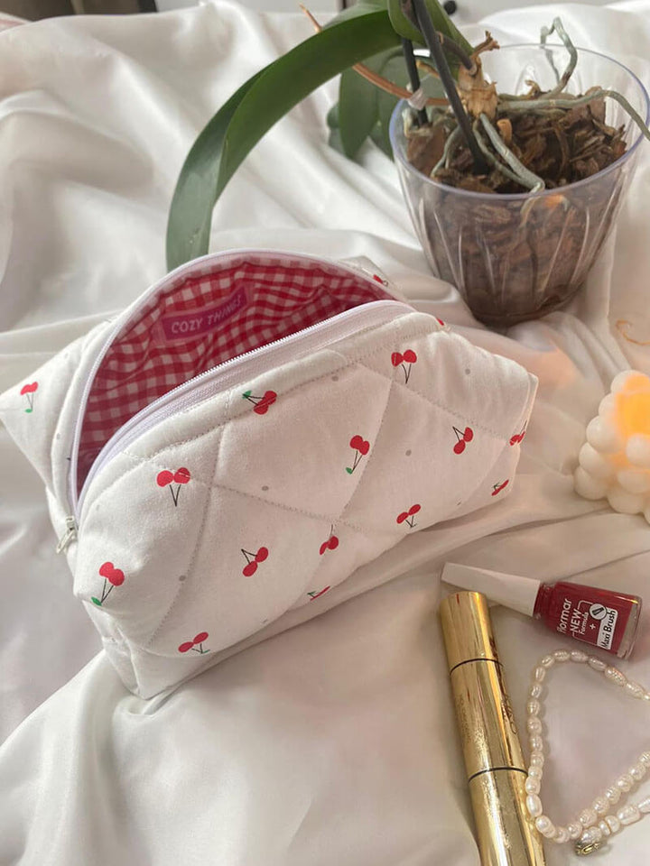 Kira | Charming Cosmetic Bag with Cherry Pattern