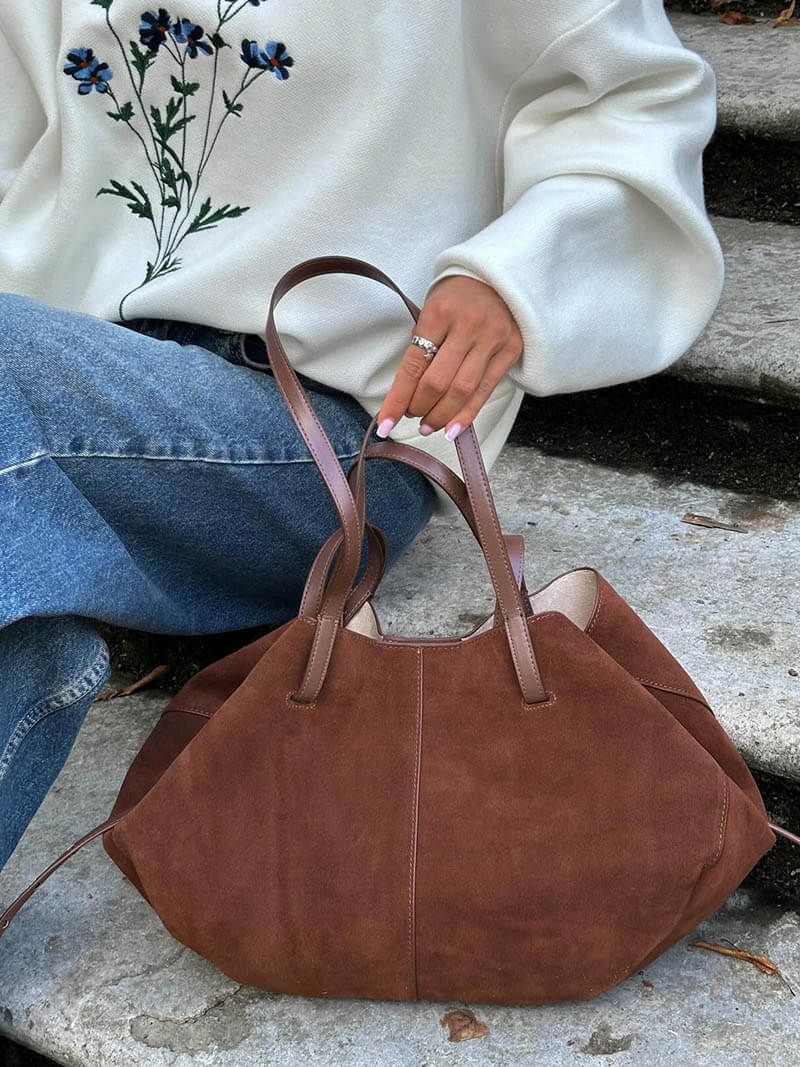 Pauline | Spacious Women's Suede Shopper Bag