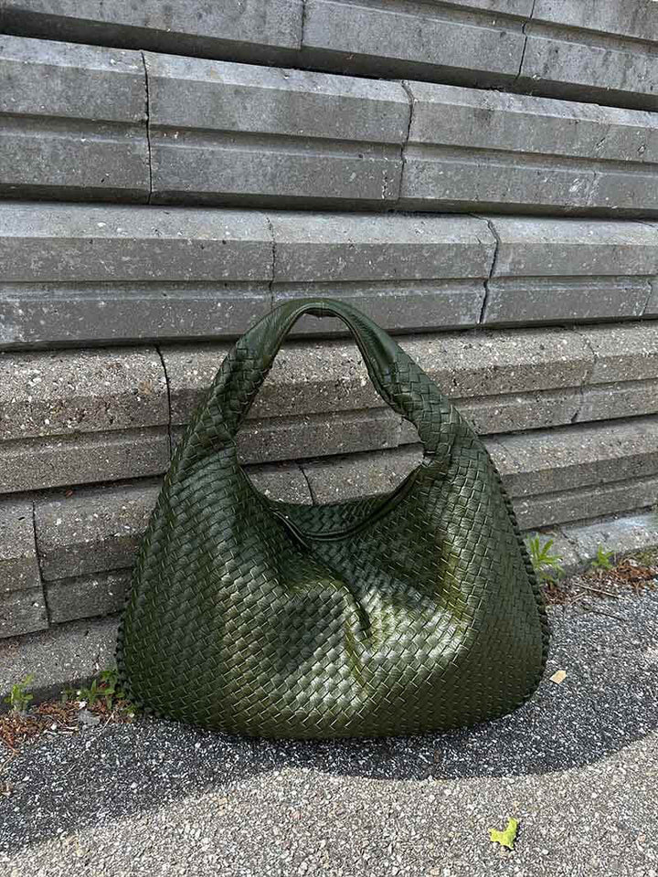 Charlyne | Large Braided Hobo Bag