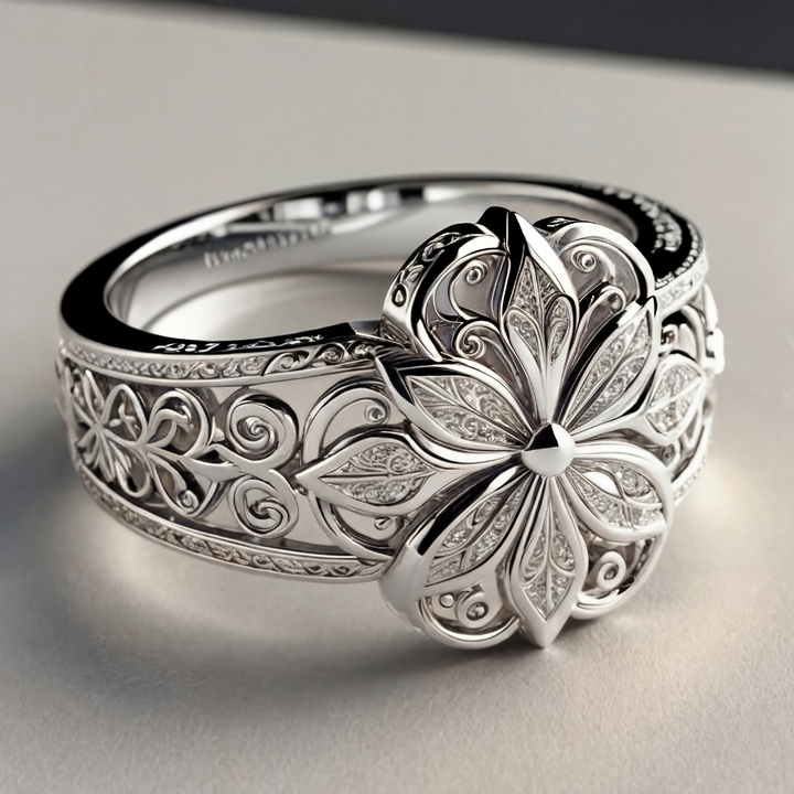 Corinne | Flower Zirconia Gold Ring
