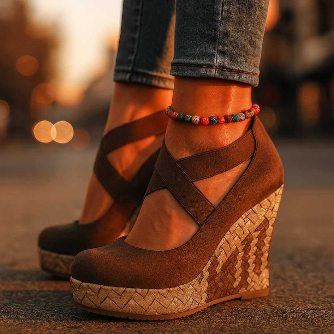 Stella | Cross-Strap Wedges