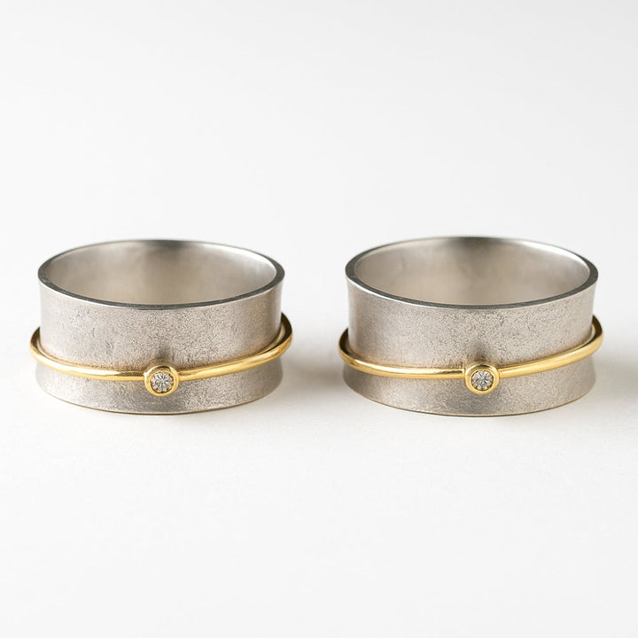 Olivia | Vintage Golden Zirconia Silver