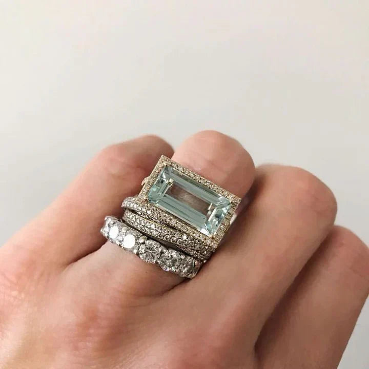 Sonia | Silver Turquoise Ring Set