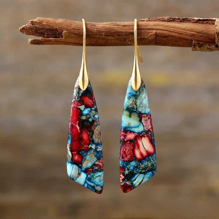 Julia | Retro Colorful Stone Earrings