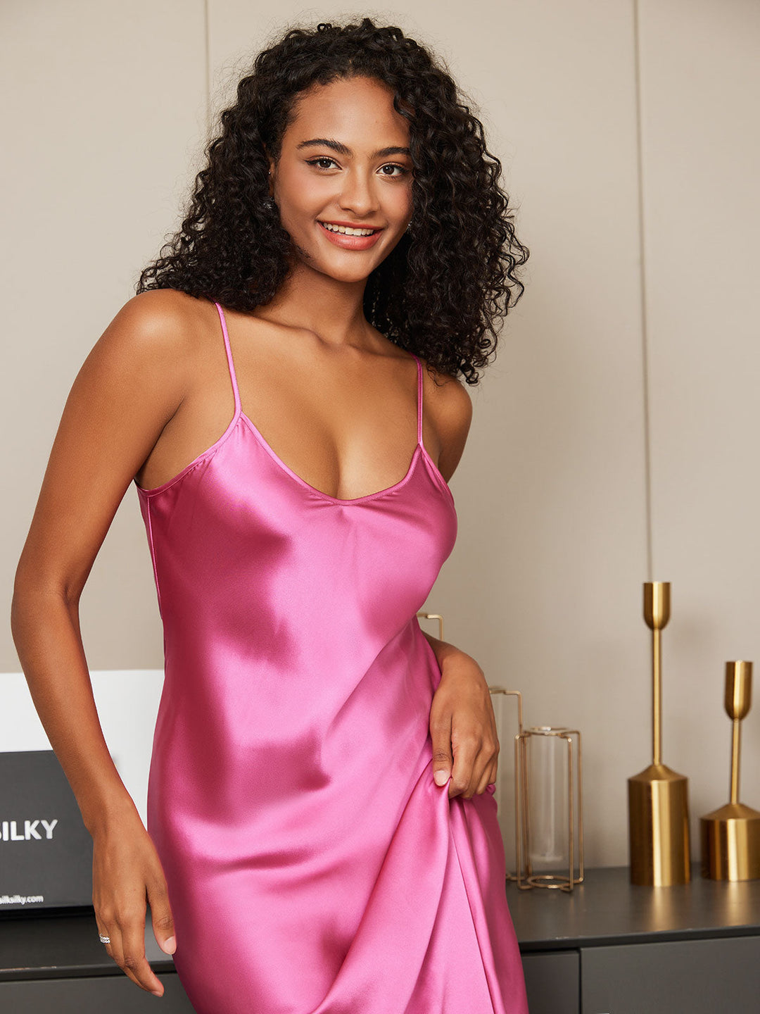 Cleo | Elegant Spaghetti Strap Nightgown