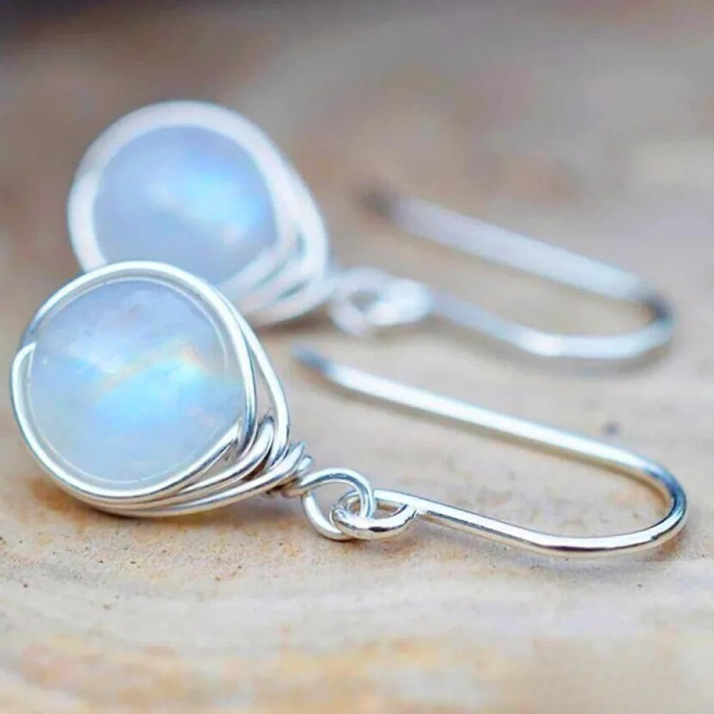 Joyce | Retro Moonstone Earrings