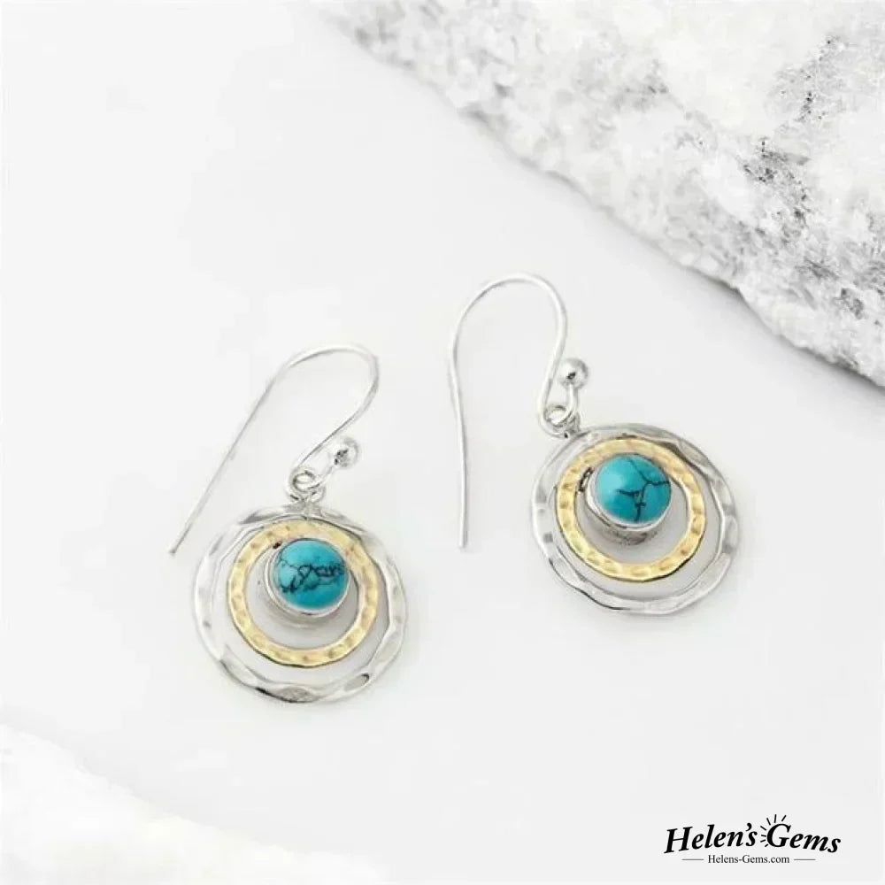 Arielle | Bohemian Earrings Turquoise Gold