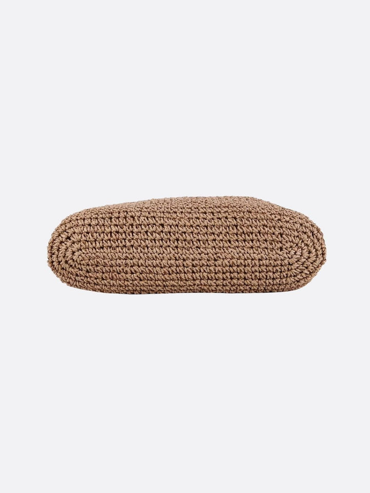 Nora | Crocheted Large Straw Bag with Double Shoulder Straps