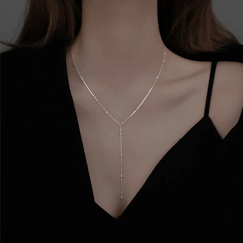 Nadine | Collarbone Necklace with Tassels